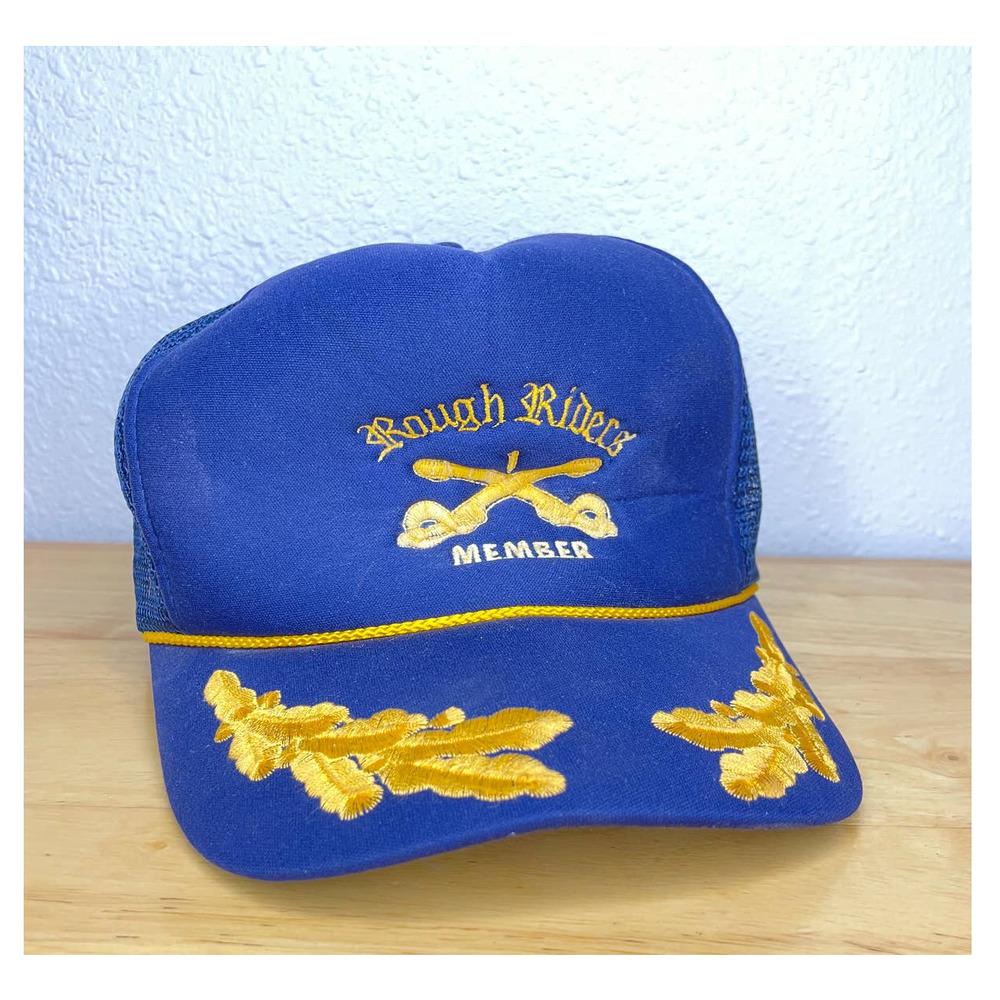 Vintage 80s Rough Riders Members Captains Trucker Mesh Hat Gasparilla Hat